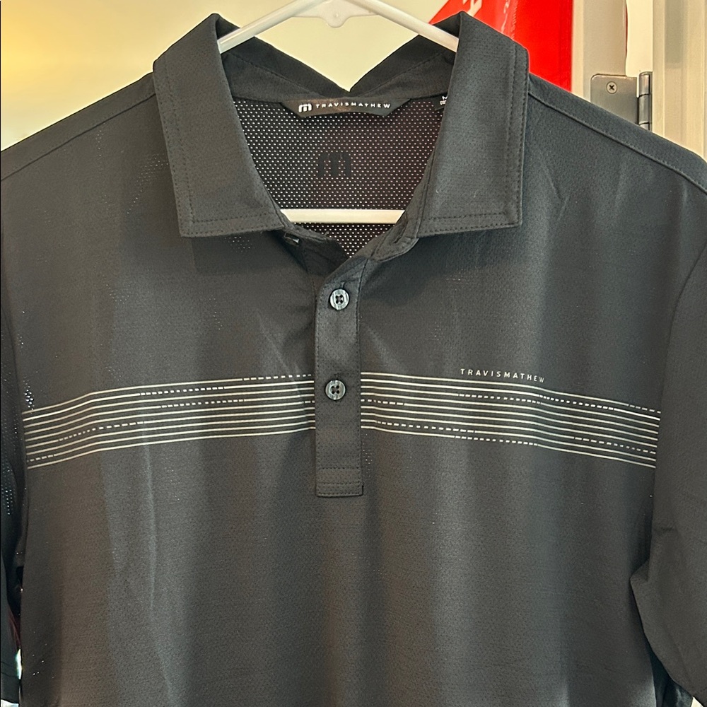 Travis Mathew Black Golf Polo